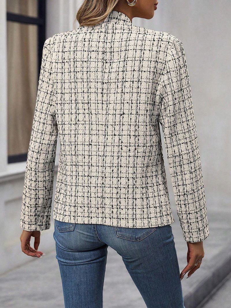 2025 Autumn Cardigan, Slim-fitting, Small Fragrance Style, Elegant Office Small Suit Jacket_voghion.com