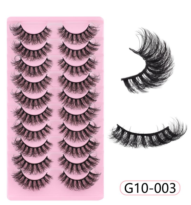 10 Pairs Natural Fake Eyelashes - Fluffy & Wispy Long Lashes For Everyday Wear, Cruelty-Free & Lightweight, 3D Effect False Eyelashes Set_voghion.com