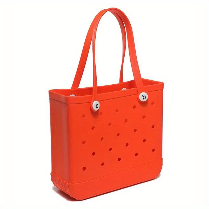 Brighten Up Your Beach Day with this Colorful EVA Hollow Out Beach Storage Handbag!_voghion.com