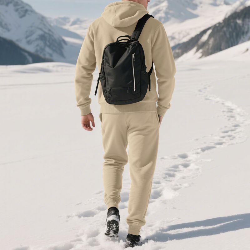 Herren-Set aus Fleecejacke mit Kapuze und Reißverschluss und Jogginghose – warmer Pullover-Trainingsanzug für den Winter für Freizeit und Sport (Schwarz, Dunkelgrau, Khaki, Armeegrün)_voghion.com