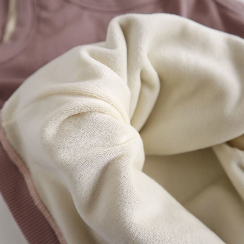 Autumn and Winter fleece-lined warm camisole thickened warm high elastic slim fit slimming inner warm bottoming top for women_voghion.com