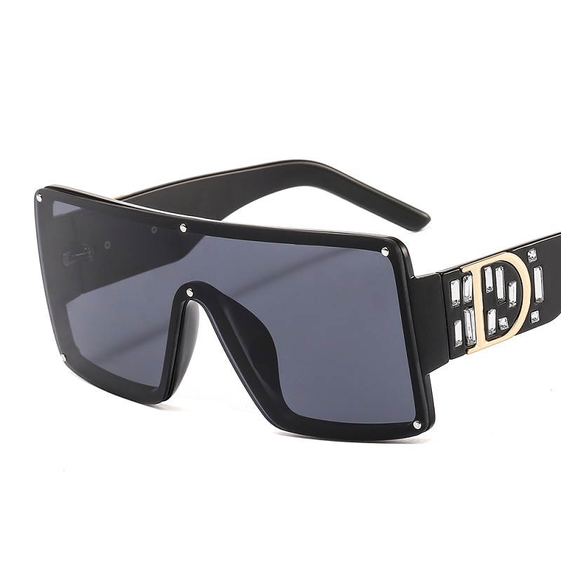 Ochelari de soare pătrați de modă noi, bărbați, femei, cu scut, ochelari de protecție, degrade, lentile, cadru D, ochelari de soare de marca UV400_voghion.com