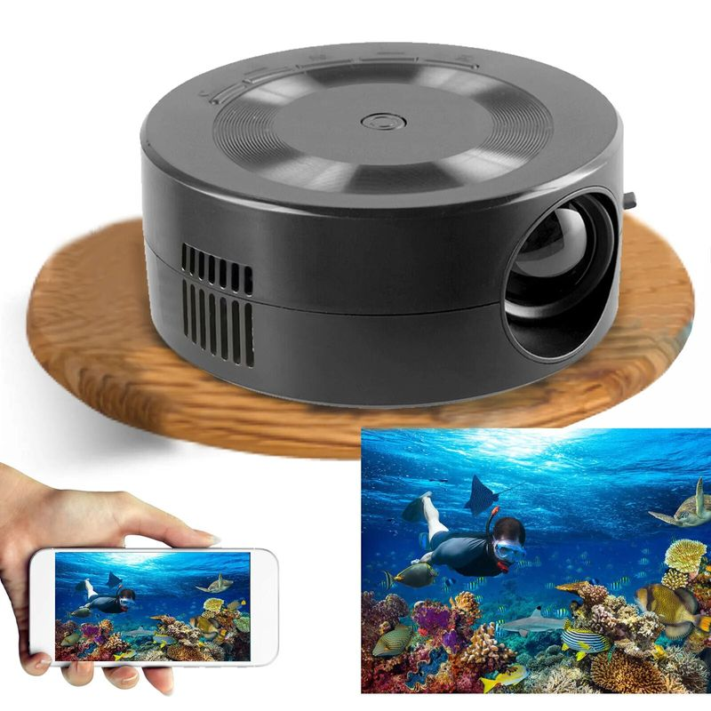YT200 LED Mobile Video Mini Media Player Kids Gift Cinema Wired Same Screen Home Theater Projector_voghion.com