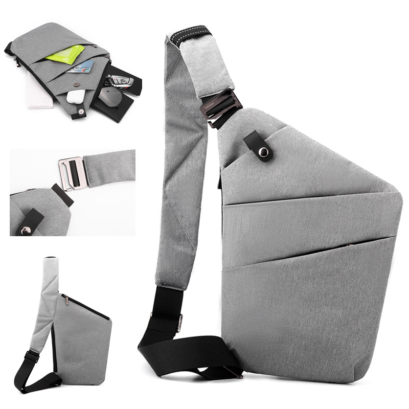 Underarm Gun Herren-Anti-Diebstahl-Brusttasche mit einer Schulter und enger Passform, Crossbody, kleiner Damen-Rucksack_voghion.com