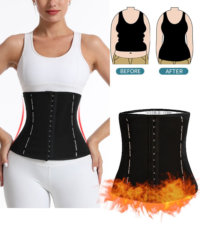 sports fat-burning girdle to break sweat for women plus size postpartum abdominal belt shaping slimming latex belt girdle_voghion.com