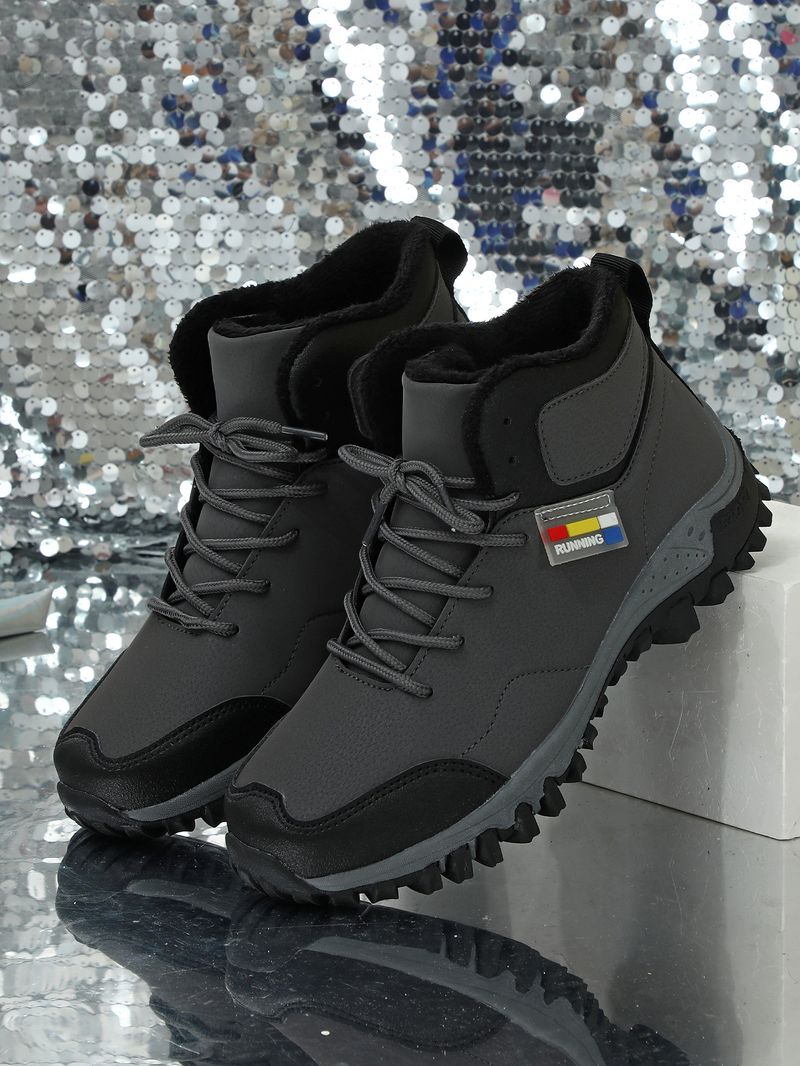 Herbst winter paar anti-rutsch verschleiß-beständig sport schuhe mit dicken baumwolle schuhe, kurze samt bequem für beide_voghion.com