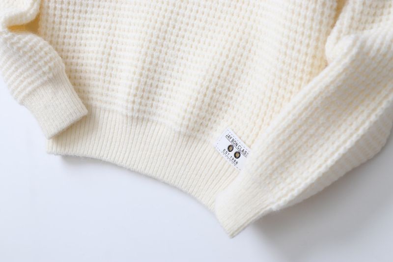 Mother & Kids Half-Zip Lambswool Sweater - Soft & Warm Winter Pullover For Big Kids (8+ Years), Classic Solid Colors (Cream, Coffee, Gray, Navy)_voghion.com