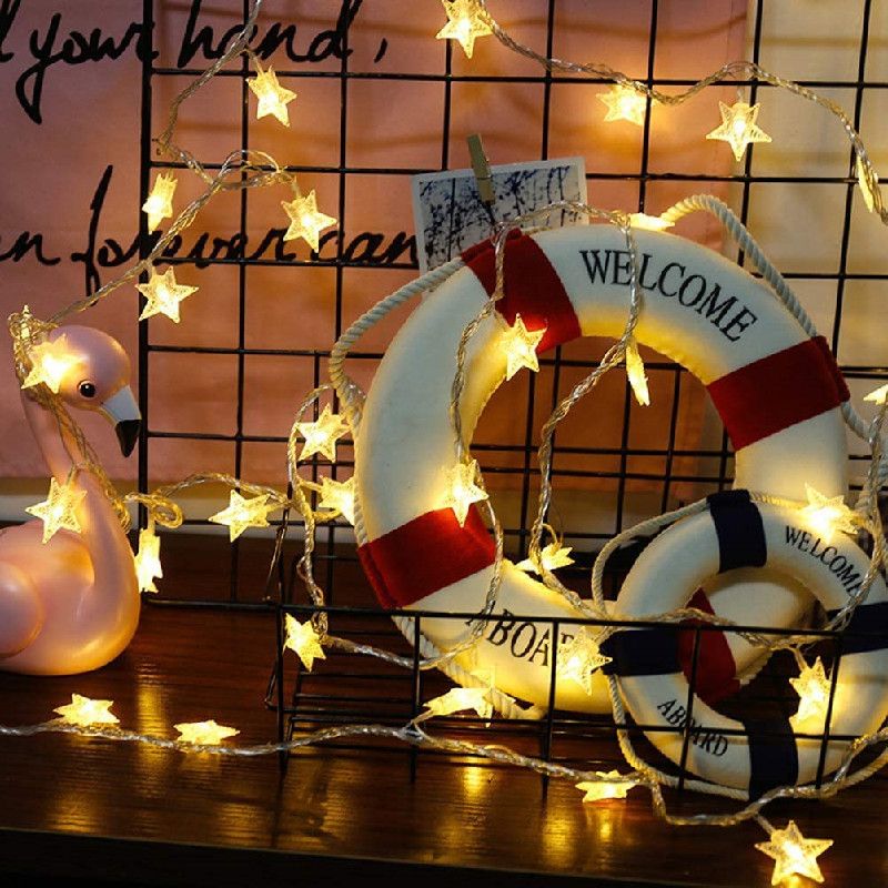 LED String Batterie USB Fernbedienung voller Himmel Sterne Netzwerk rot ins dekorative Tag Zimmer Dekoration Licht_voghion.com