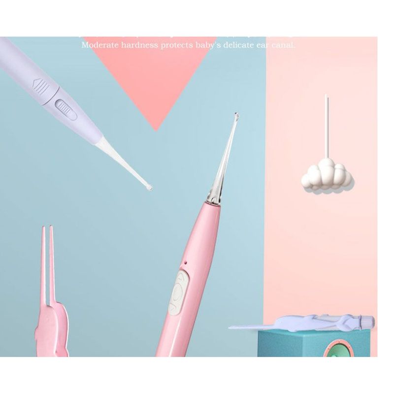 with Light For Babies And Children, Visual Pick, Cleaning Spoon, Ear Wax Removal Tool Set_voghion.com