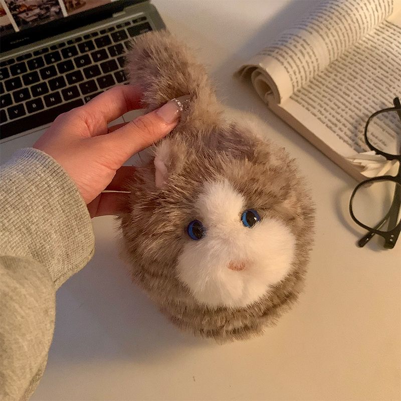 Cat Plush Earmuffs Women's Winter Plush Thickened Warm Earmuffs Riding Warm Ear Wrap Ear Cover Ear Warm_voghion.com