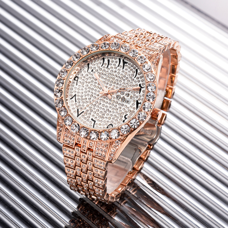 MISSFOX Herren-Armbanduhr, Hip-Hop-Mode, voller Diamanten, hochwertiges Gold, großes Zifferblatt, wasserdichte Quarzuhr_voghion.com