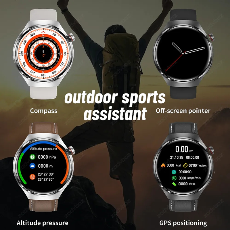 2023 GPS za Huawei Xiaomi NFC pametni sat muški sat 4 Pro AMOLED HD ekran otkucaja srca Bluetooth poziv IP68 vodootporan pametni sat_voghion.com
