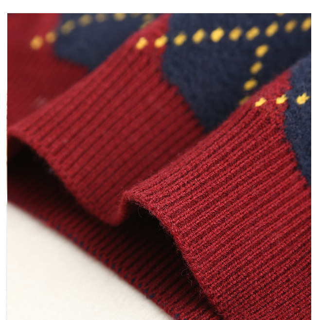 kid's clothing Children's sweater Children's knitted pullover spliced long sleeve top men's and girls' collegiate sweater_voghion.com