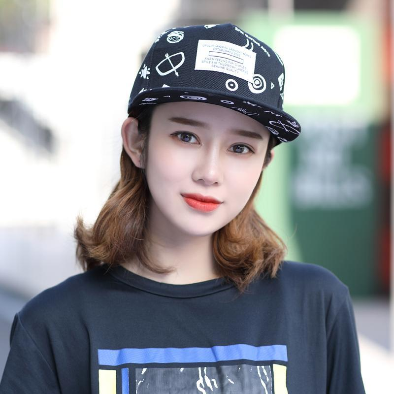 Chapeau femme hip-hop casquette à bord plat version coréenne du chapeau de soleil décontracté polyvalent printemps et été casquette de langue de canard casquette de baseball de danse de rue_voghion.com