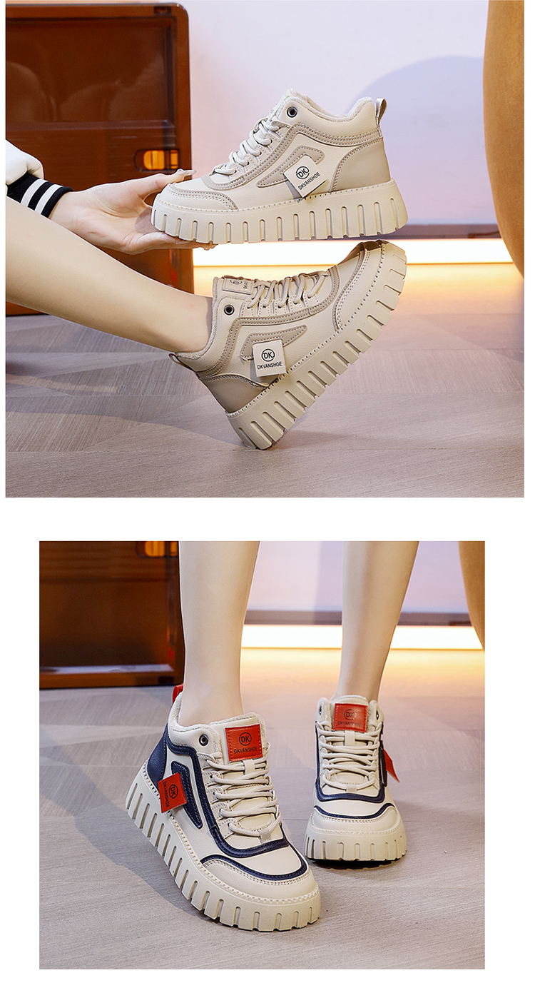 Fleece casual shoes muffin sole women's shoes_voghion.com