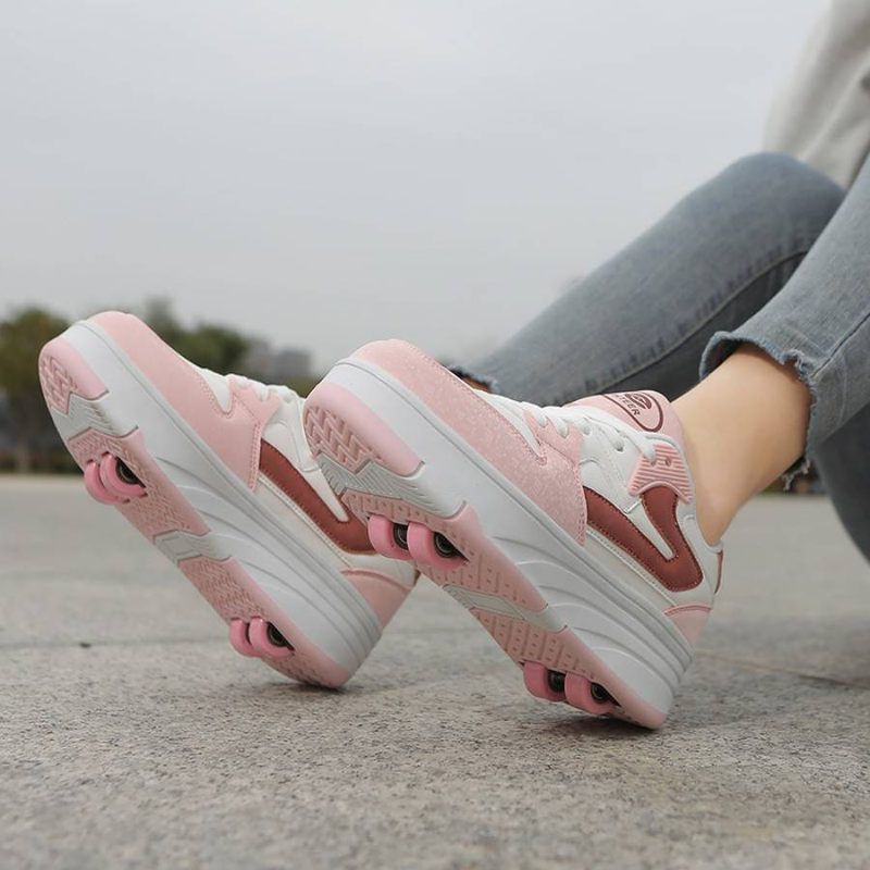 Boys' And Girls' Shoes, Children's Walking Shoes, Four-wheel Roller Skates, Student Skates, And Two-wear Shoes For Outdoor Sports_voghion.com