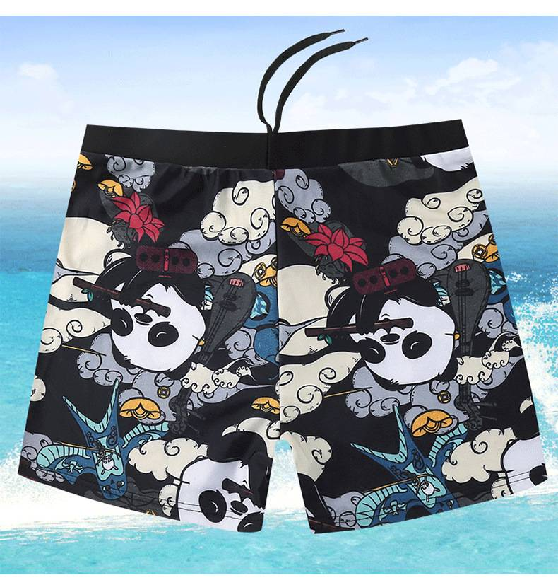 New Men's Beach Swimming Trunks With Printed Quick-drying And Loose Design To Prevent Embarrassment. Hot Spring Swimming Vacation Swimming Trunks_voghion.com