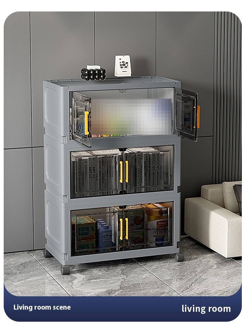 Mobiletto portaoggetti pieghevole – Organizzatore multiuso per giocattoli, libri, vestiti e altro (larghezza 36/47 cm, impilabile, design moderno)_voghion.com