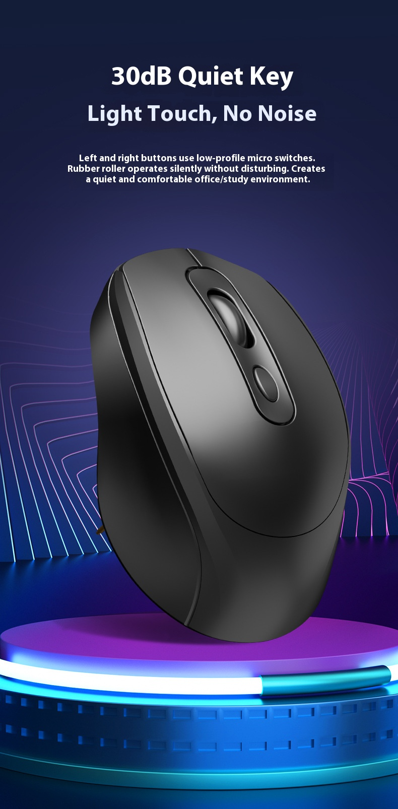 Dual-Mode Wireless Mouse – Bluetooth & 2.4G Rechargeable Silent Mouse With Charging Dock, 1600DPI Optical Tracking, Plug & Play For Laptop/PC_voghion.com