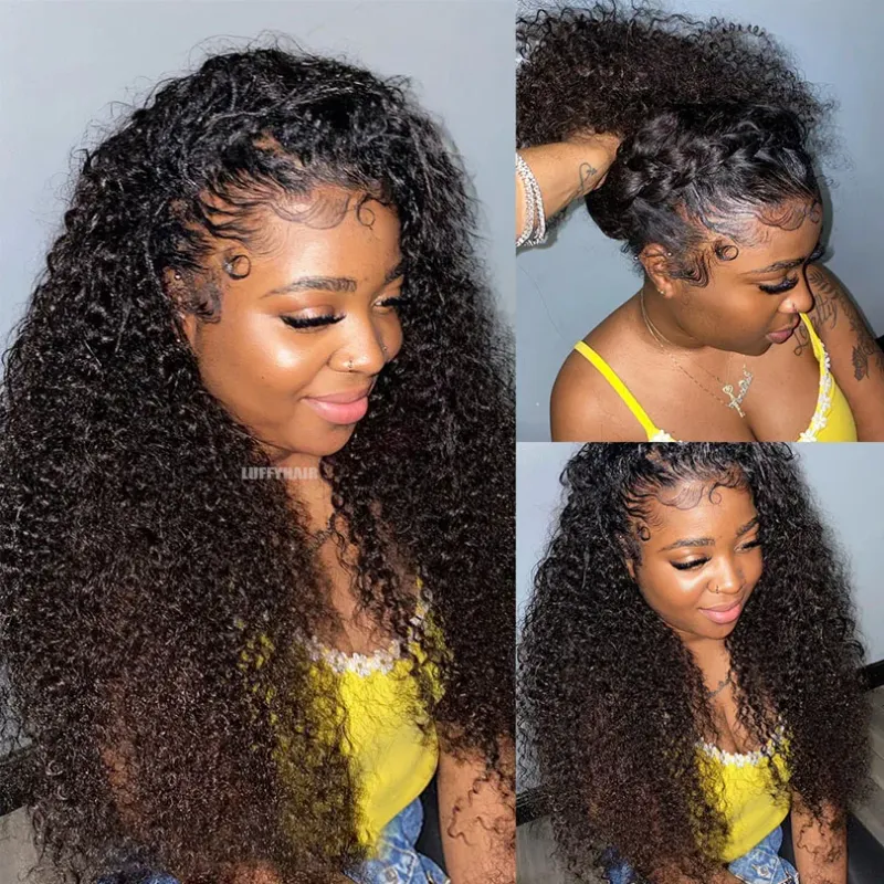 Curly Seid Top Voll Spëtze Mënsch Hoer Perücken mat Baby Hoer Brasilianesch Kinky Curly Seid Base Voll Spëtz Perücke Fir Fraen Glueless_voghion.com