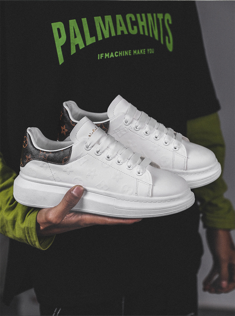 Men's Sneakers, New Four-season White Shoes, Men's Board Shoes, Influencers Livestreamed The Same Model Of Korean Trendy Shoes_voghion.com