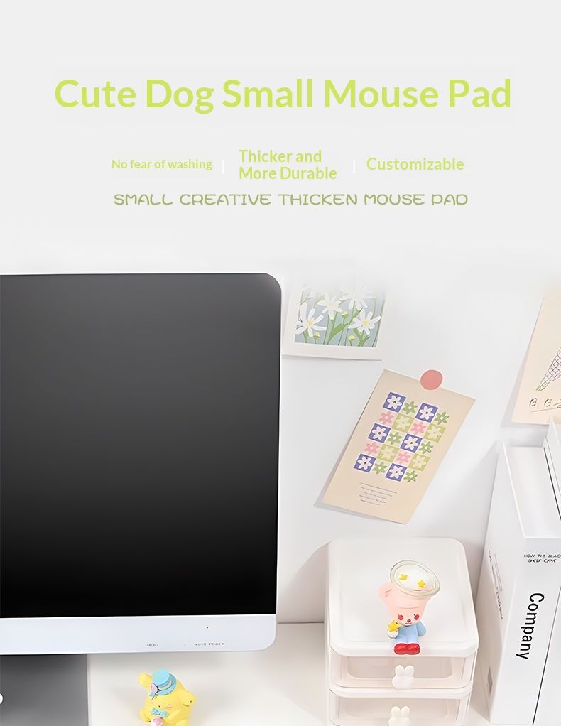 NeoGear Ölgemälde Welpenmaus Kleine Handgelenkauflage Niedliche Desktop Cartoon Mini Pad Büro Rutschfeste Schreibtischmatte_voghion.com