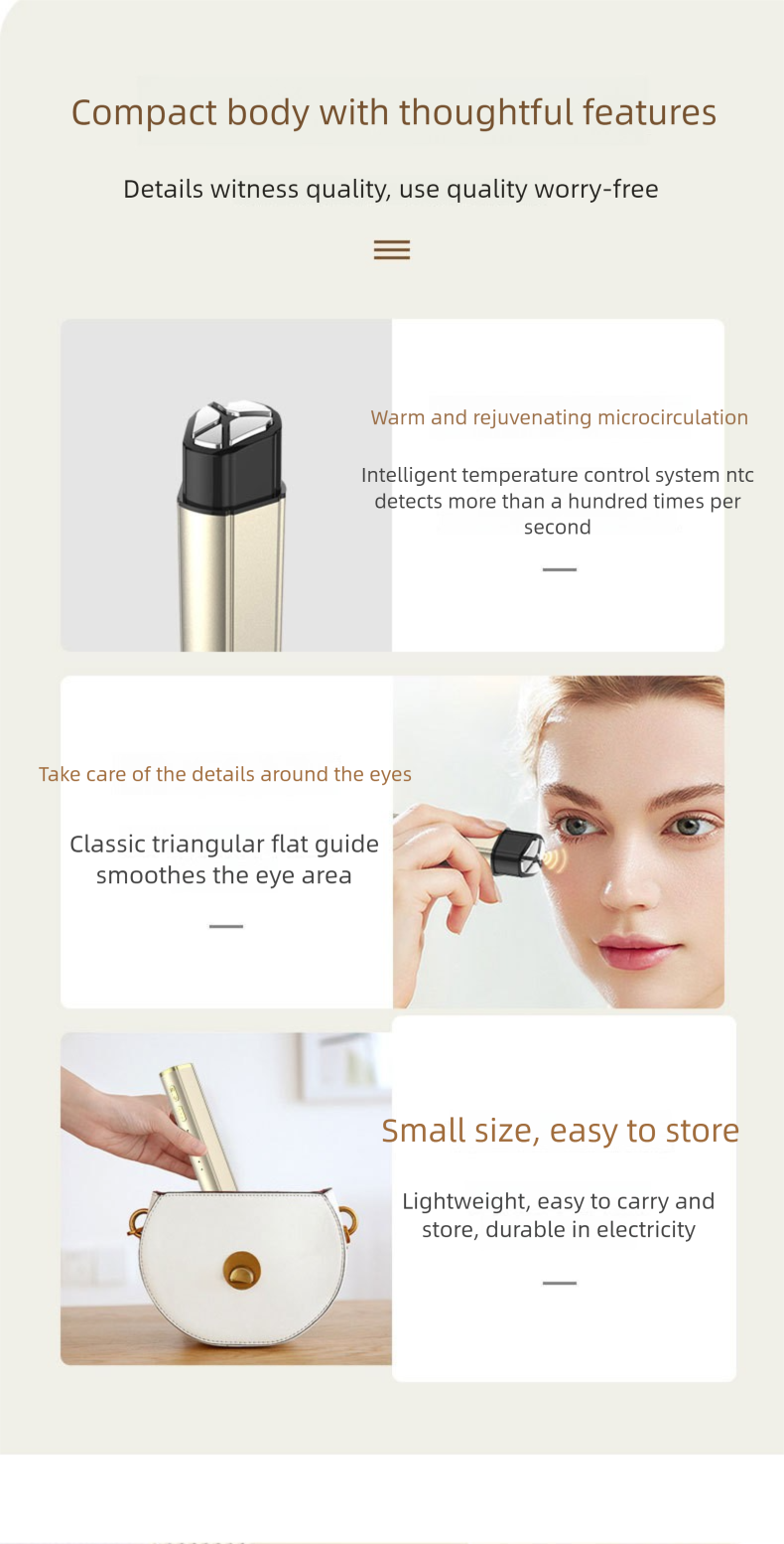 Beauty Instrument With Massage, Vibration, Heating, Red And Blue Light, The, Fine Line Care, Eye Protection Heat_voghion.com