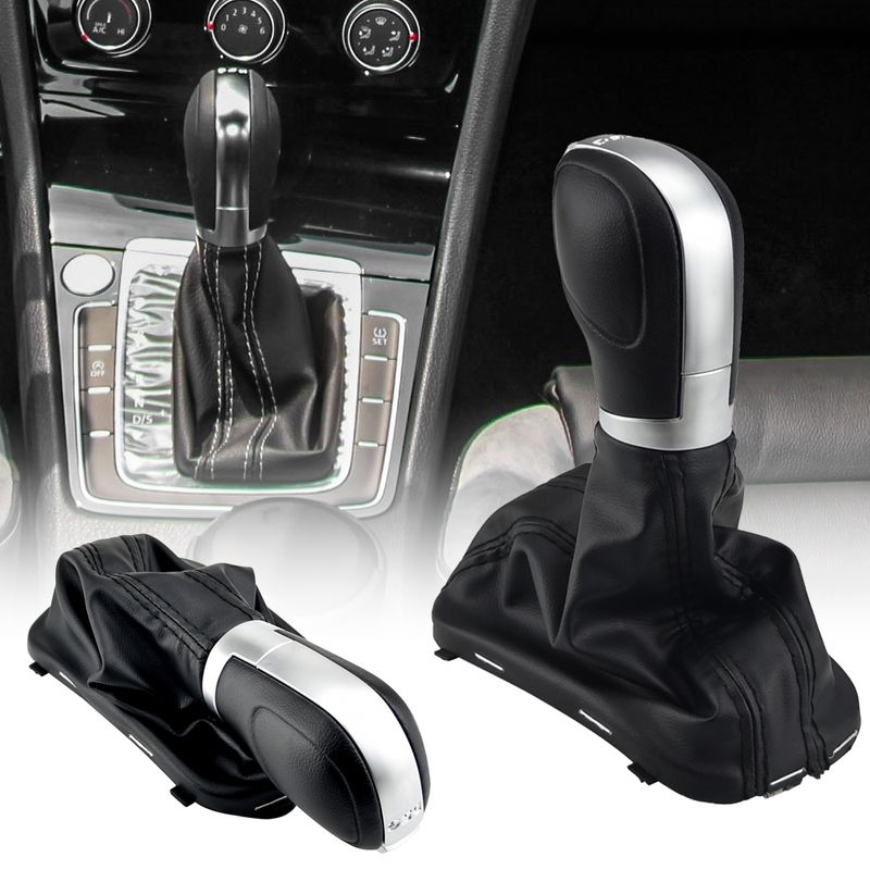 Pomello del cambio in pelle per auto con leva del cambio DSG per VW Golf Jetta 6 EOS 5 cambio automatico_voghion.com