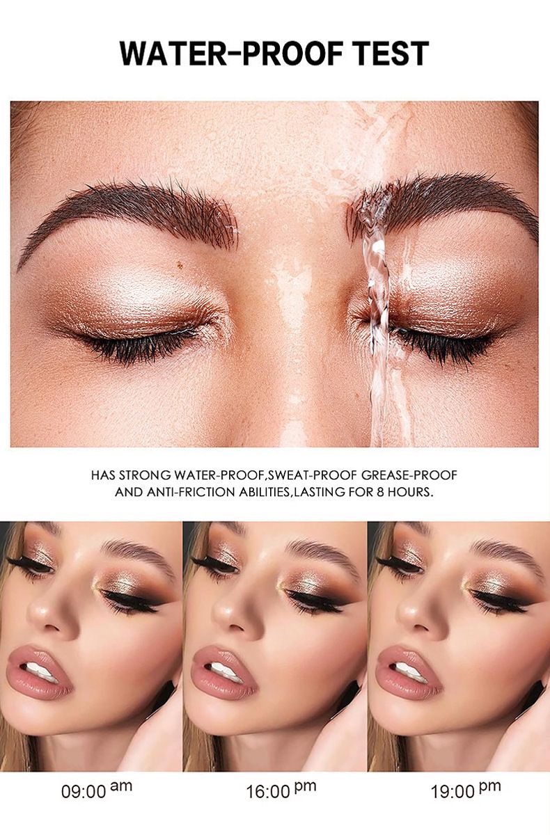 Sombra de ojos Pennifen, juego de sombras de ojos en forma de lápiz, sombra de ojos perlada de metal, maquillaje de ojos perezoso, resaltador, lápiz de seda para ojos, maquillaje de ojos con bordes cruzados._voghion.com