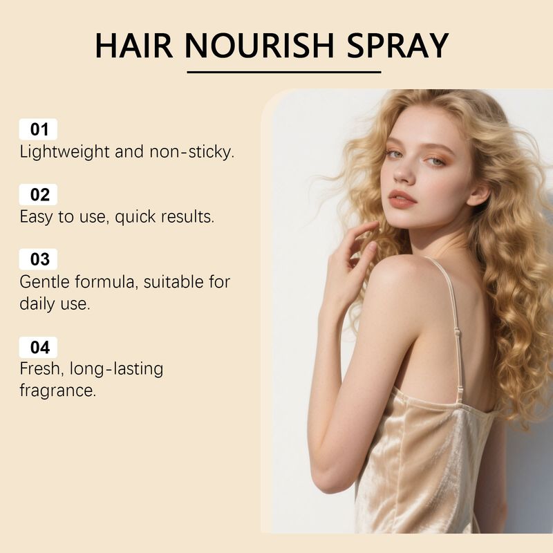 Hoegoa Refreshing Fluffy Hair Glossy Treatment Portable Spray Suitable For Daily Use_voghion.com