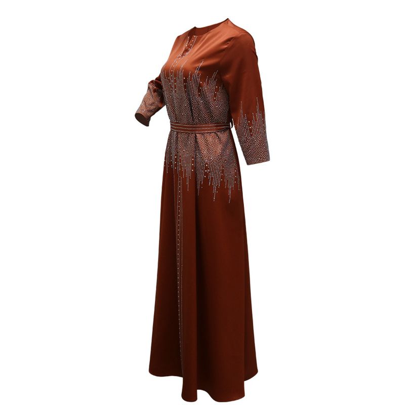 XQY500247 Vestido muçulmano marroquino com rosto forjado para o Oriente Médio, vestido árabe de Dubai, vestido de noite luxuoso e moderno com diamantes_voghion.com