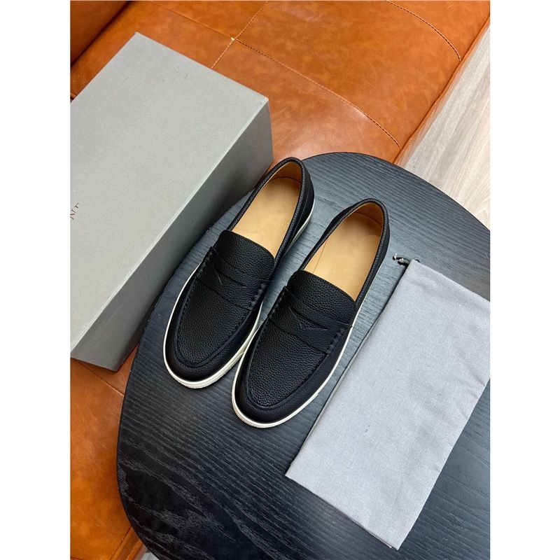 New Fashion Versatile Casual Leather Low-Top Breathable Slip-On Loafers Simple Bean Men's Trendy Shoes_voghion.com