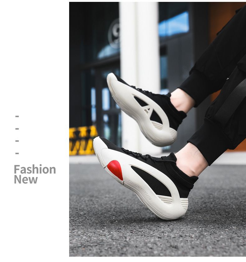 Socken Schuhe Mesh Fin Bequeme Plattform Casual Daddy Schuhe Sommer Neue Leichte Persönlichkeit Balance Herrenschuhe_voghion.com