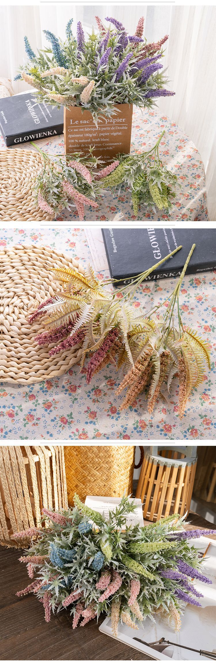 Meidai Sage Wedding Artificial Flower Manufacturer Artificial Flower Green Plant Wholesale Decoration INS Style Cross-border CL10004_voghion.com