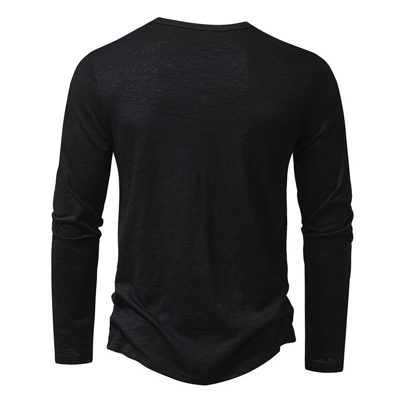 T-shirt da uomo in cotone bambù a maniche lunghe_voghion.com