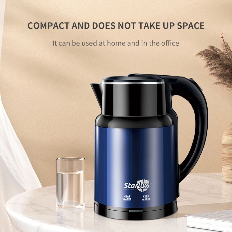 2.3L Large Capacity Electric Kettle - Stainless Steel, Fast Boiling With Automatic Shut Off, Boil-Dry Protection, Cordless & Cool Touch For Family Use_voghion.com