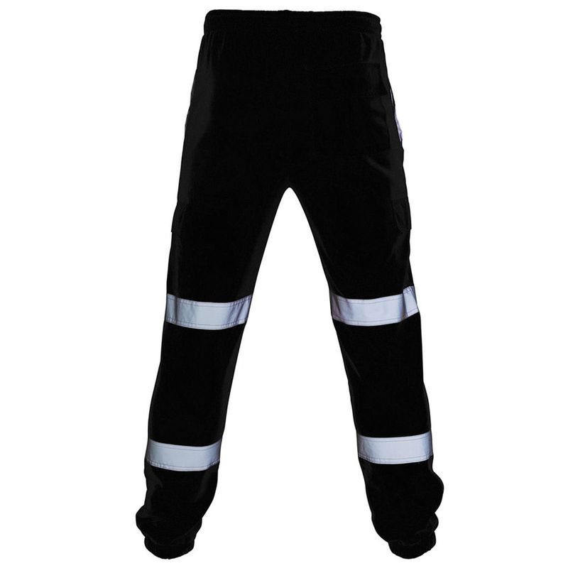 Werk Joggingbroeken Patchwork Werkkleding Uniform Broeken Veiligheid Zweet Gestreepte Reflecterende Broeken Losse Heren Joggingbroeken_voghion.com