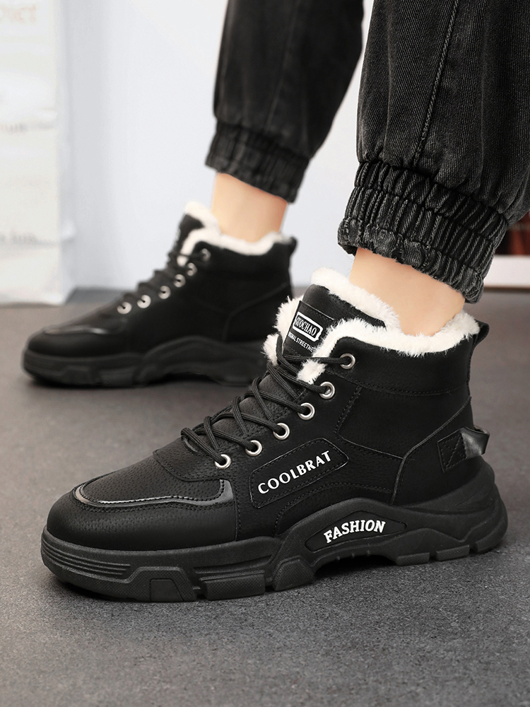 Stivali di cotone Scarpe invernali Martin Scarpe casual da uomo Caldi stivali da combattimento_voghion.com