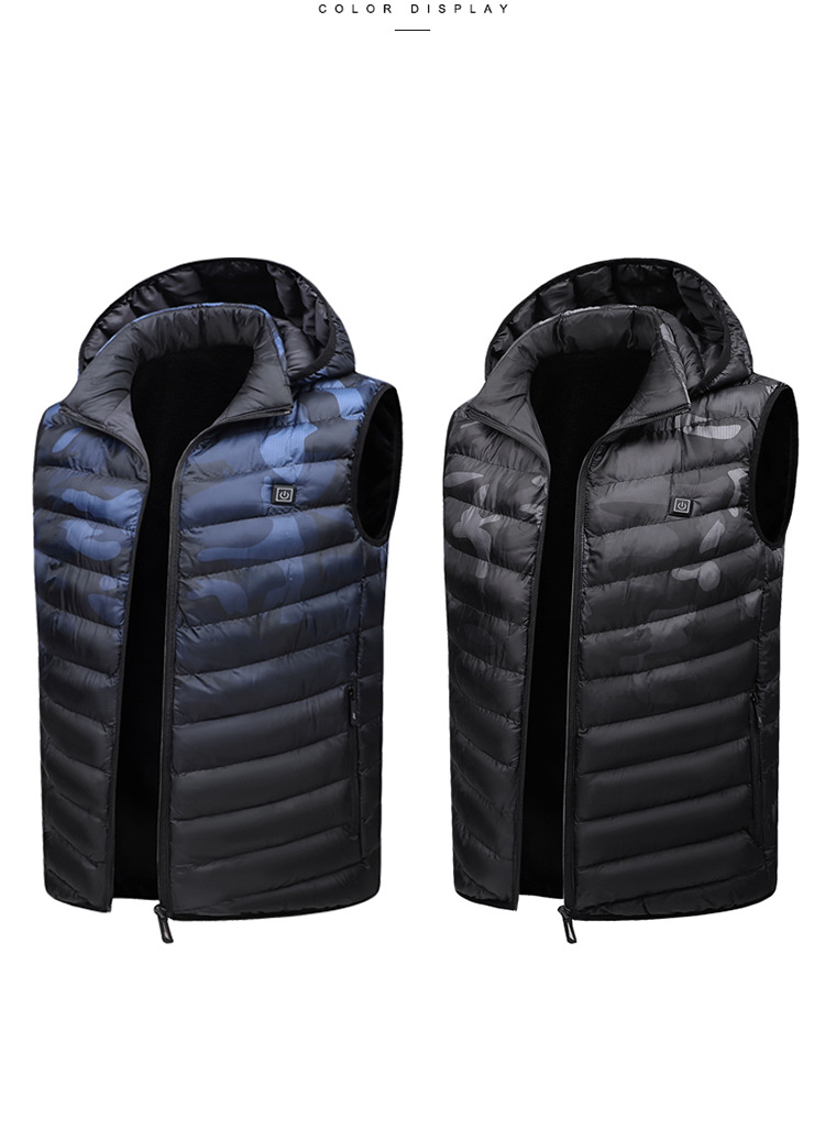 Vêtements pour hommes avec veste de camouflage en velours chargeant un gilet de costume chauffant intelligent_voghion.com