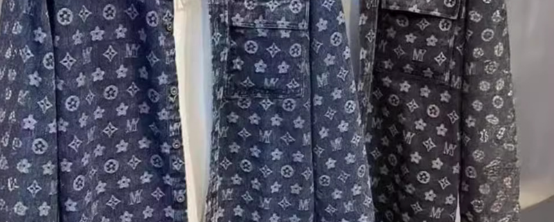 Herretøj Denimjakke til mænd Efterår Trendy Print High Street Løs Alsidig jakke_voghion.com