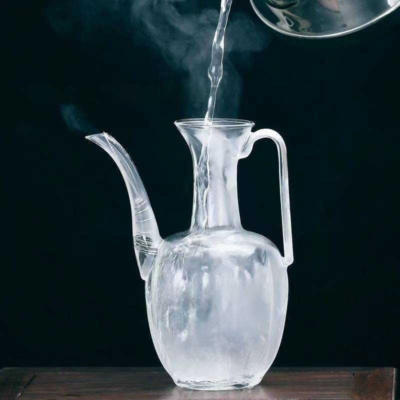 Borosilicate Glass Teapot Set With Stainless Steel Infuser - 600ml Gongfu Tea Maker Kit (Heat-Resistant Stovetop Safe Includes 4 Cups & Wooden Tray)_voghion.com
