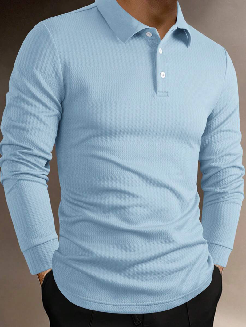 Slim Fit Poloshirt für Herren in Uni und Streifen – Atmungsaktives Performance-Mischgewebe im Business- und Freizeitstil_voghion.com