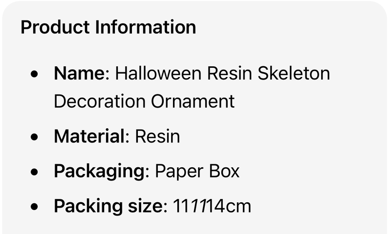 Halloween Skeleton Resin Ornaments Ghost Festival Atmosphere Do Not Listen, Watch, Do Not Talk About Skeleton Craft Decorations_voghion.com