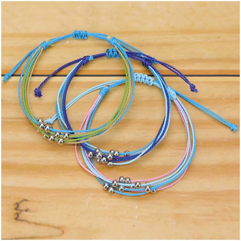 Bohemian Wax Thread Hand-woven 6-wire Beaded Bracelet_voghion.com