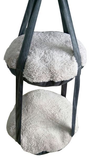 Pet Life Kittyhaus Dual-Lounger Kitty Cat Pillow Hammock Lounge_voghion.com