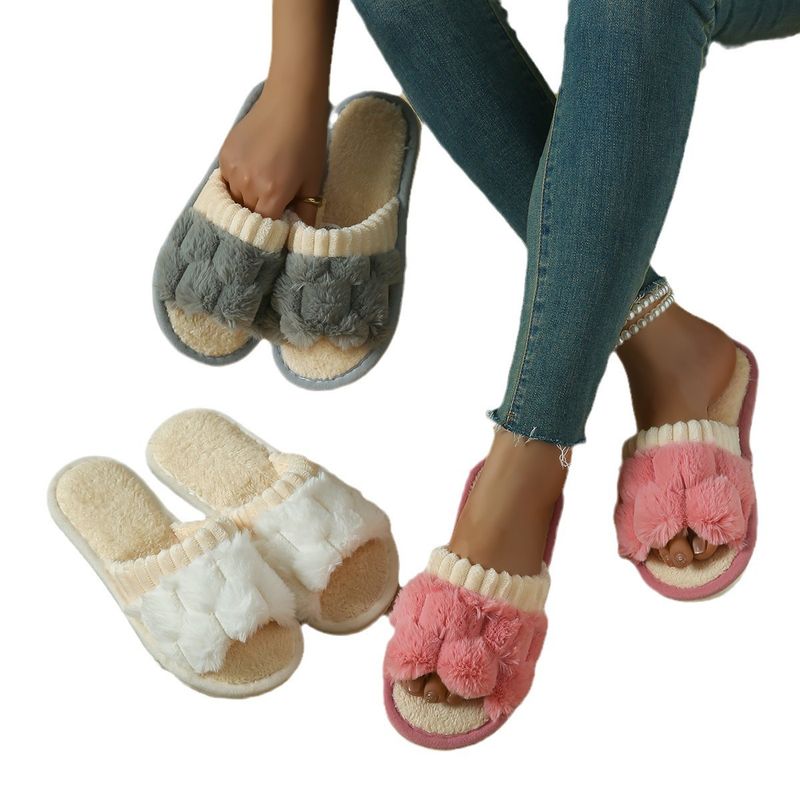 New Autumn Winter Cotton Slippers Warm Women Home Fleece Thickened Comfortable Thick Sole Indoor Outdoor Men Non-Slip_voghion.com