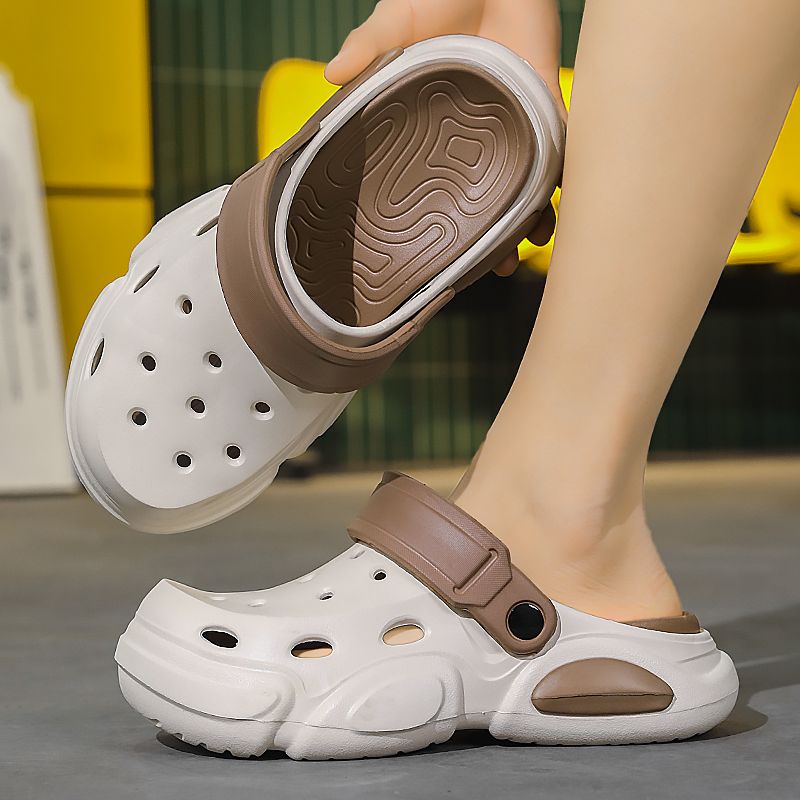Sandali estivi da uomo, con suola spessa, antiscivolo, traspiranti e con punta rinforzata, ciabatte da spiaggia casual_voghion.com
