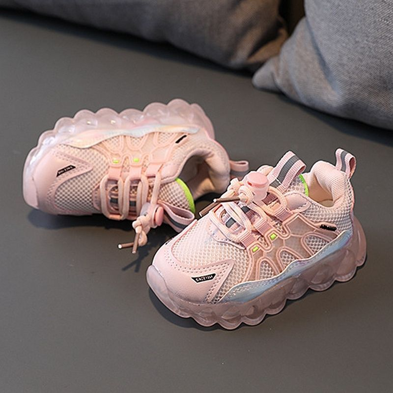 Kinder Turnschuhe mit LED-Leuchten für Jungen und Mädchen, atmungsaktiv, Laufschuhe, Cartoon-Design, Tennisschuhe_voghion.com