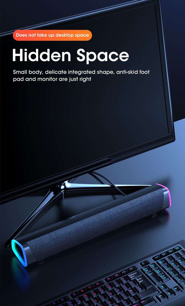 4D Computer Bar Stereo Sound Subwoofer Bluetooth Speaker For Books Laptop Notebook PC Music Player Wired Loudspeaker_voghion.com