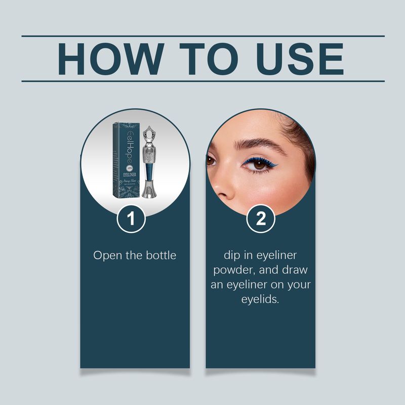 Eelhope Dunkelblauer, farbenfroher Charm, vergrößert die Augen, feuchtigkeitsspendender, lichtechter Farb-Make-up-Eyeliner_voghion.com